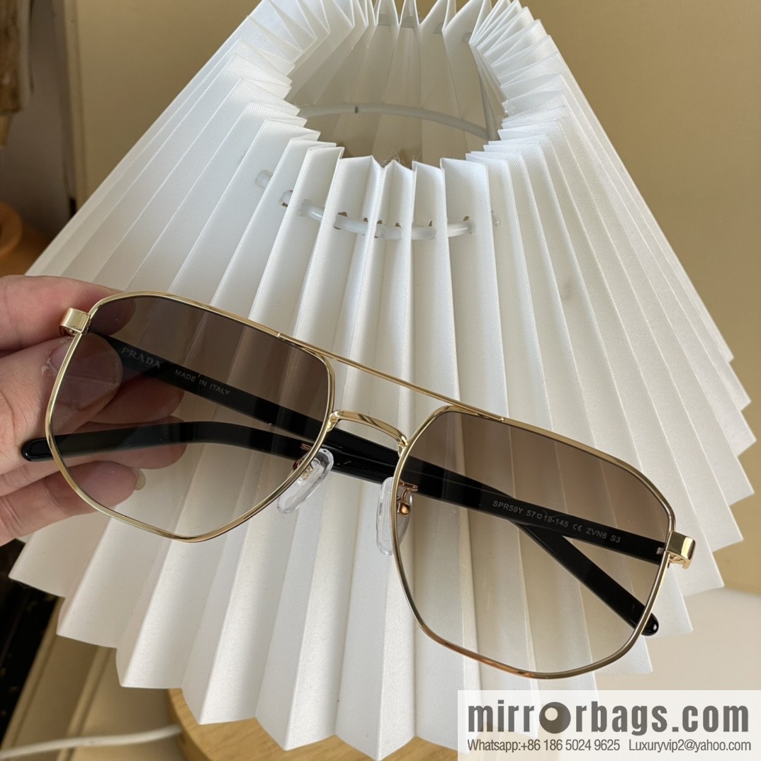 Prada Metal Frame Unisex Sunglasses
