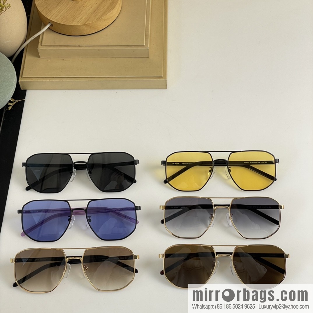 Prada Metal Frame Unisex Sunglasses