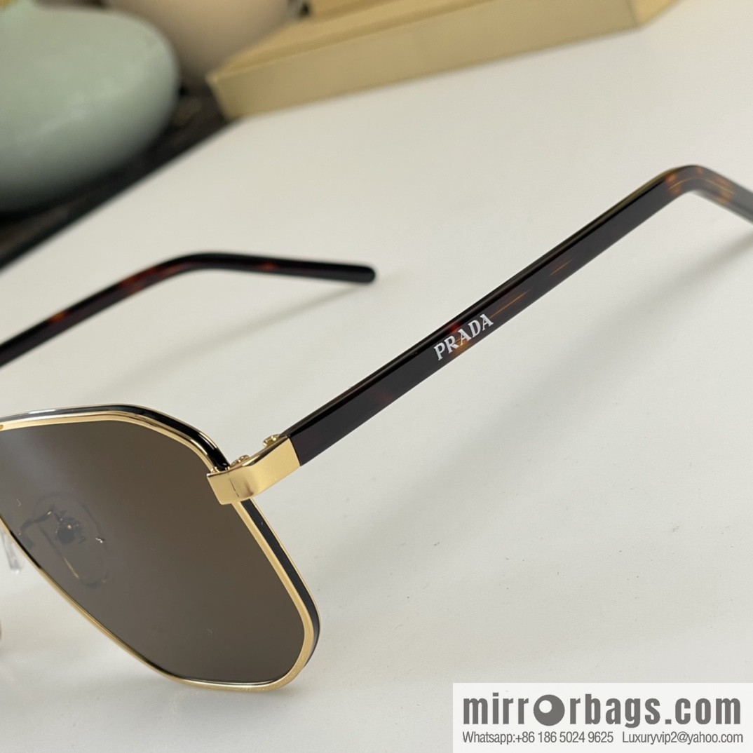 Prada Metal Frame Unisex Sunglasses