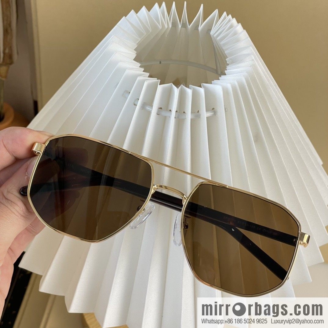 Prada Metal Frame Unisex Sunglasses