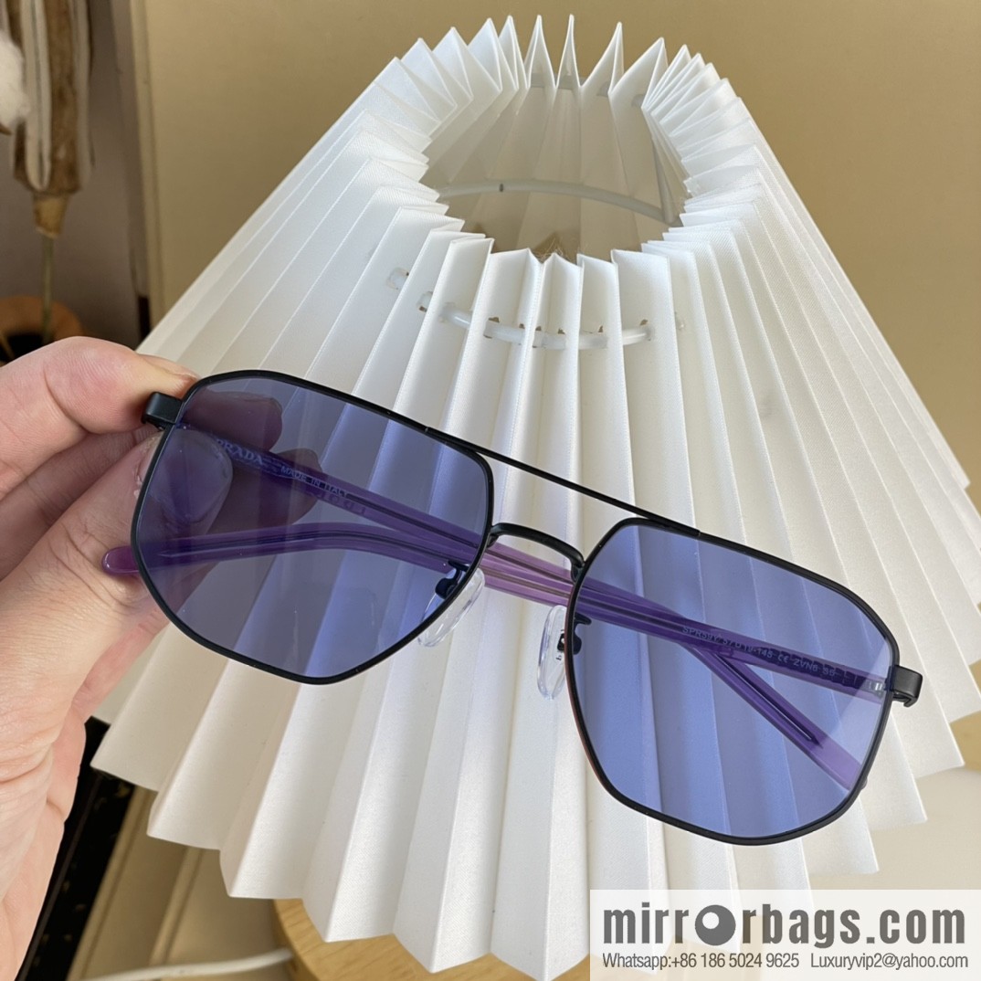 Prada Metal Frame Unisex Sunglasses