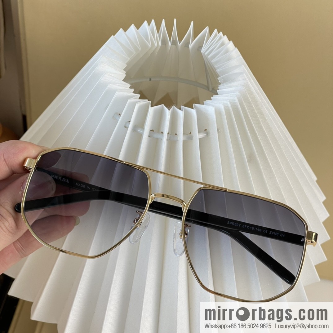 Prada Metal Frame Unisex Sunglasses