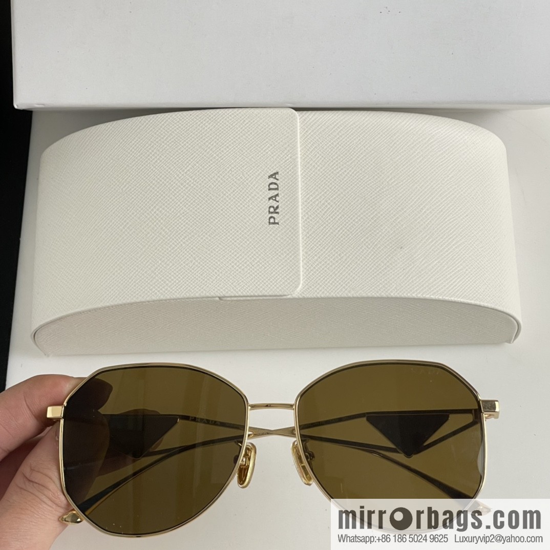 Prada Triangle Design Temple Women's Sunglasses