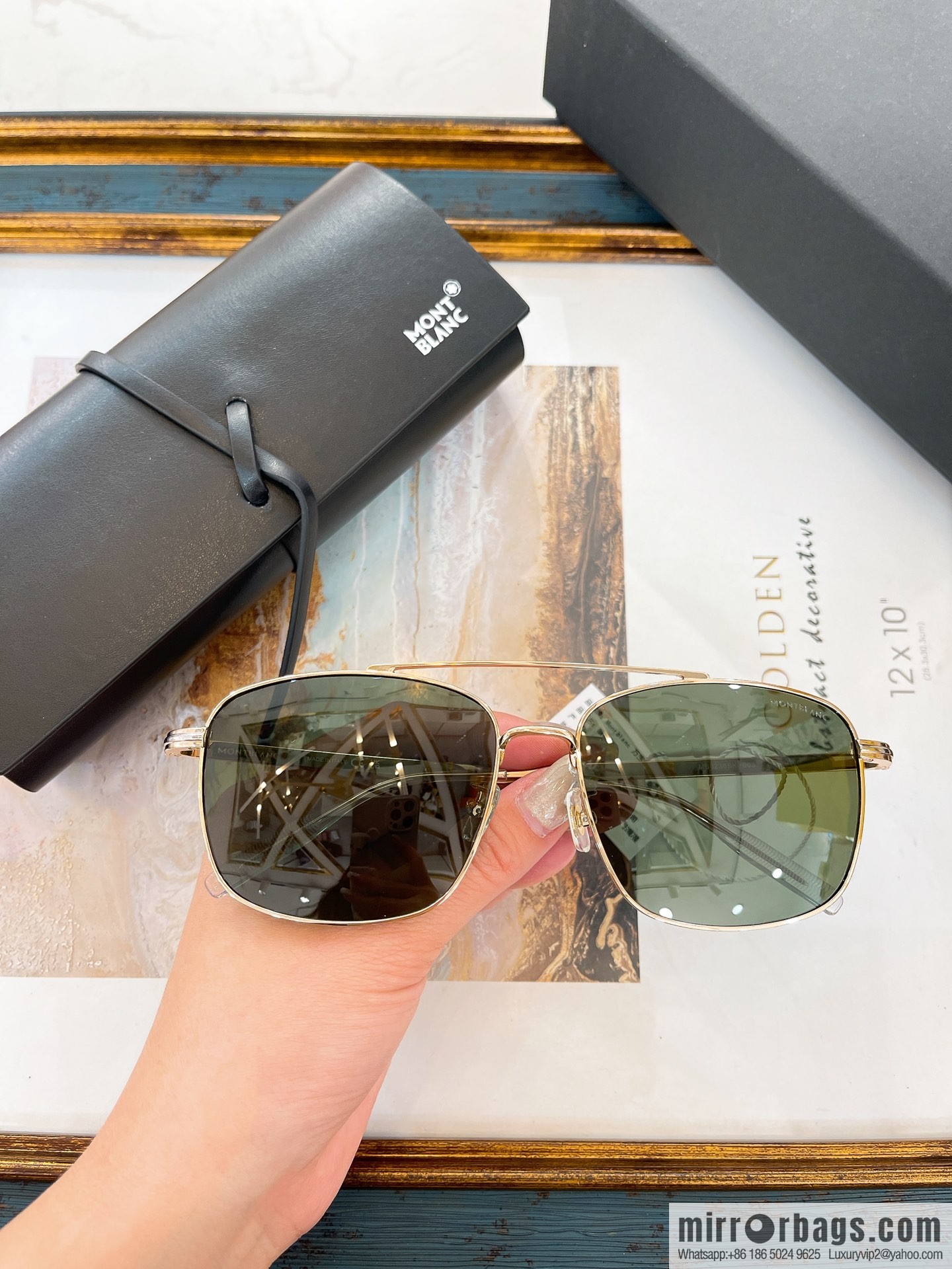 MONT BLANC Montblanc Metal Box Men's Sunglasses