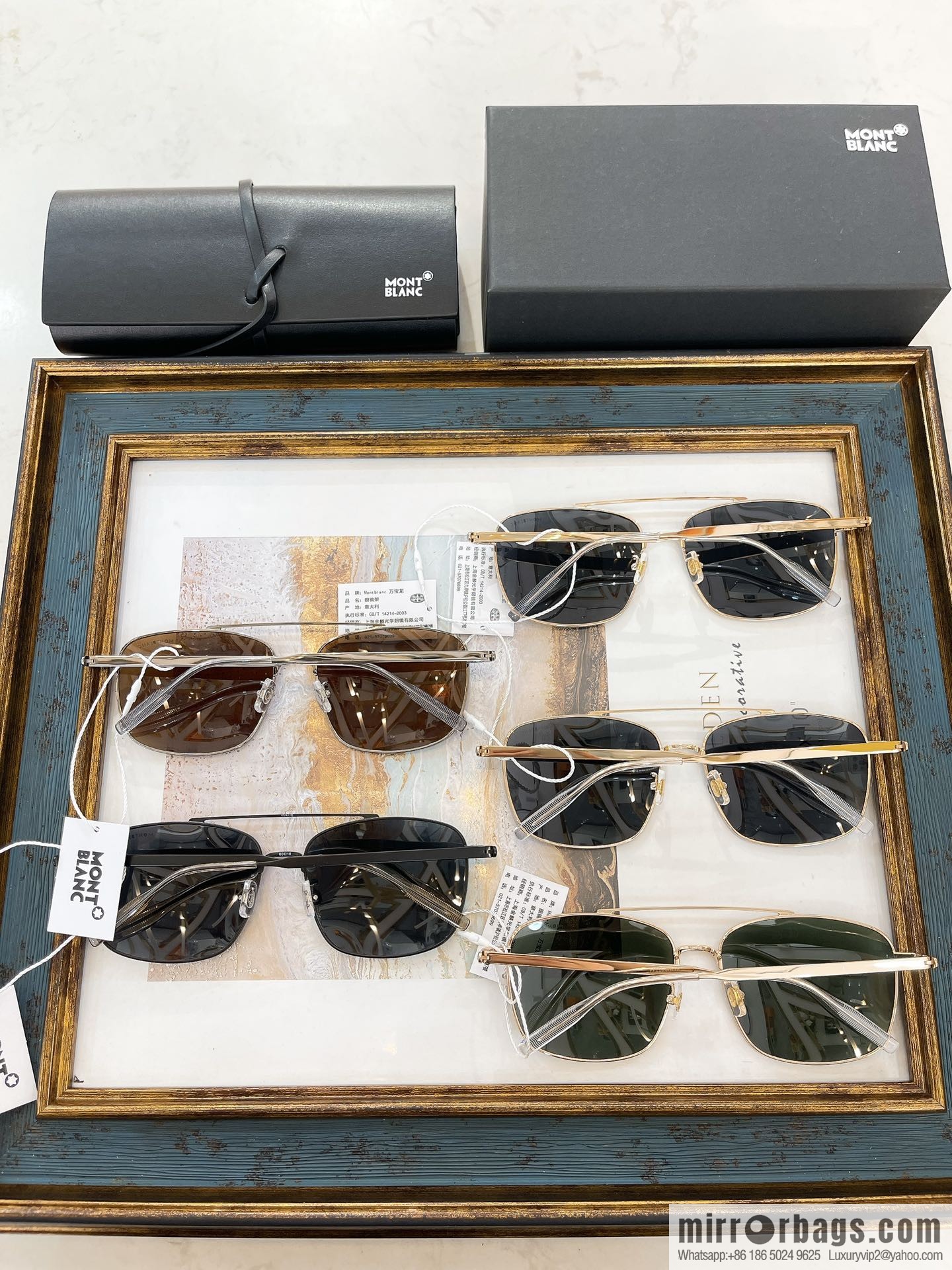 MONT BLANC Montblanc Metal Box Men's Sunglasses