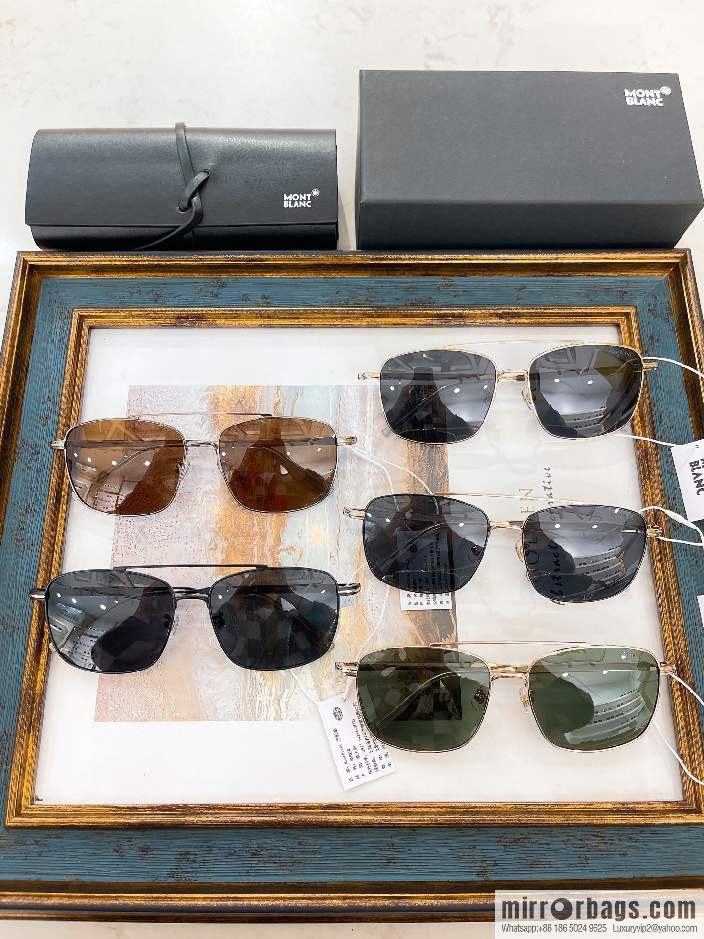 MONT BLANC Montblanc Metal Box Men's Sunglasses
