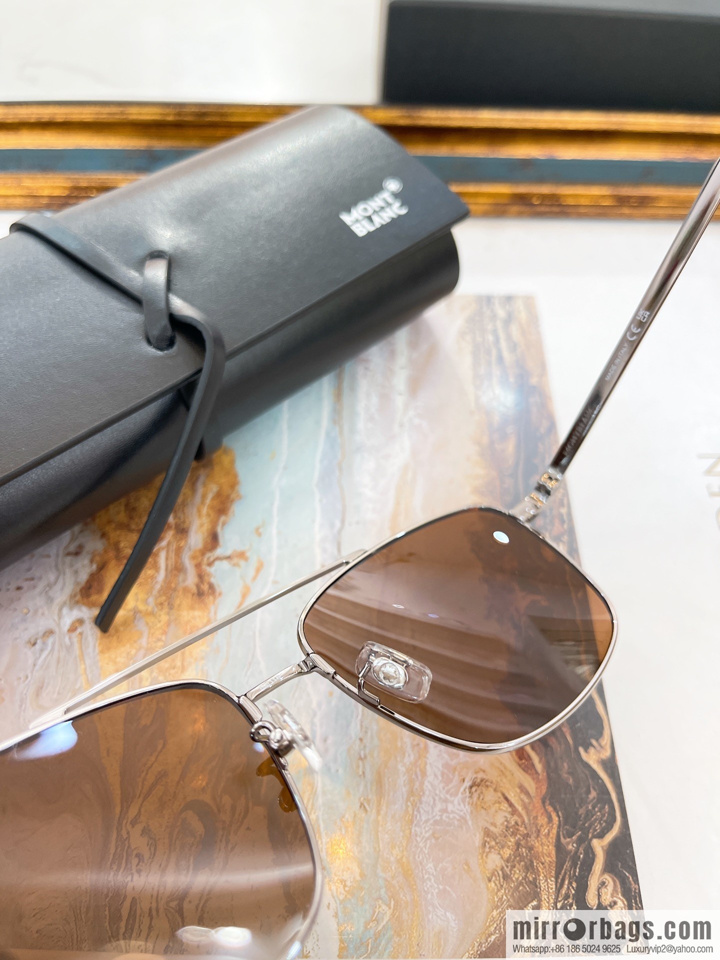 MONT BLANC Montblanc Metal Box Men's Sunglasses