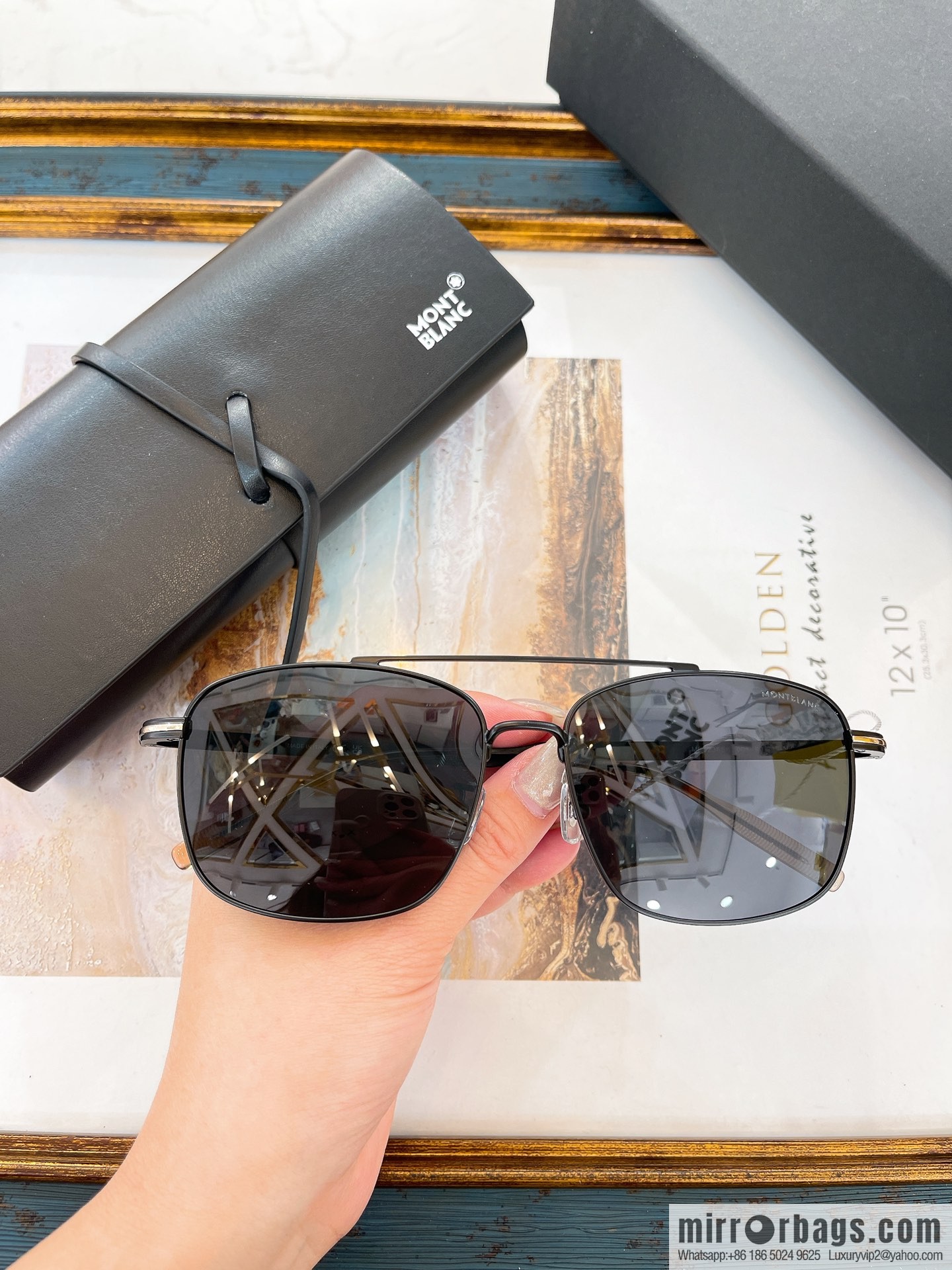 MONT BLANC Montblanc Metal Box Men's Sunglasses