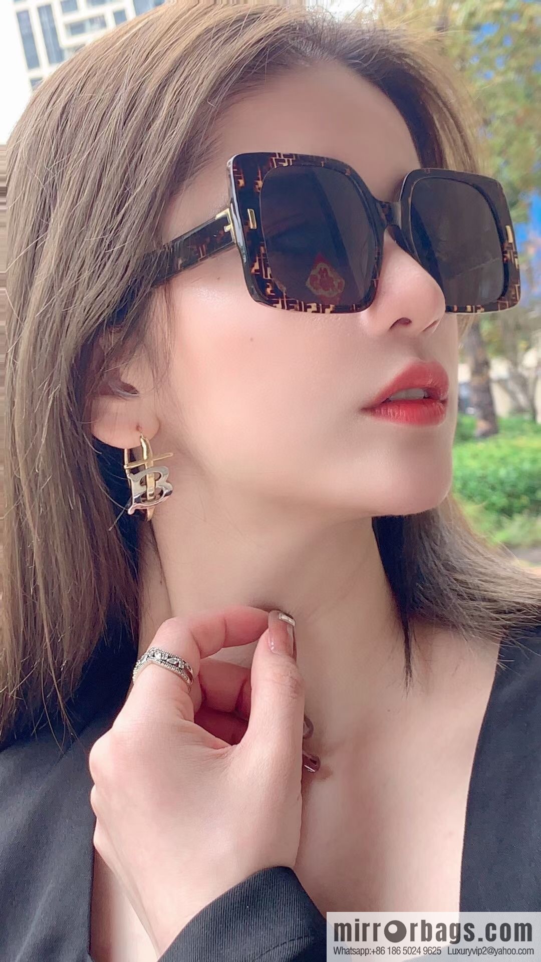 Fendi women's square sunglasses