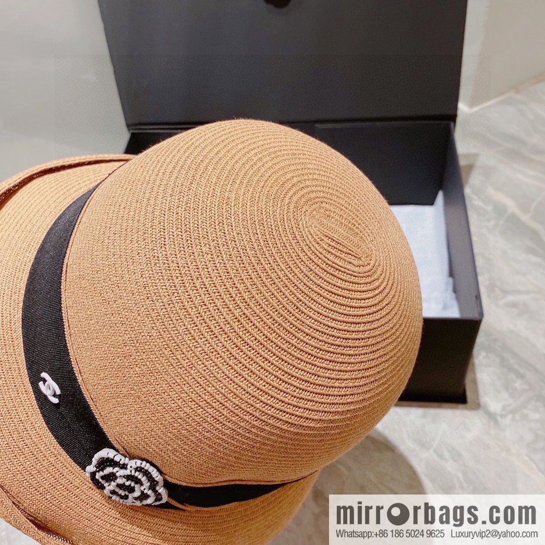 Chanel celebrity bow straw hat