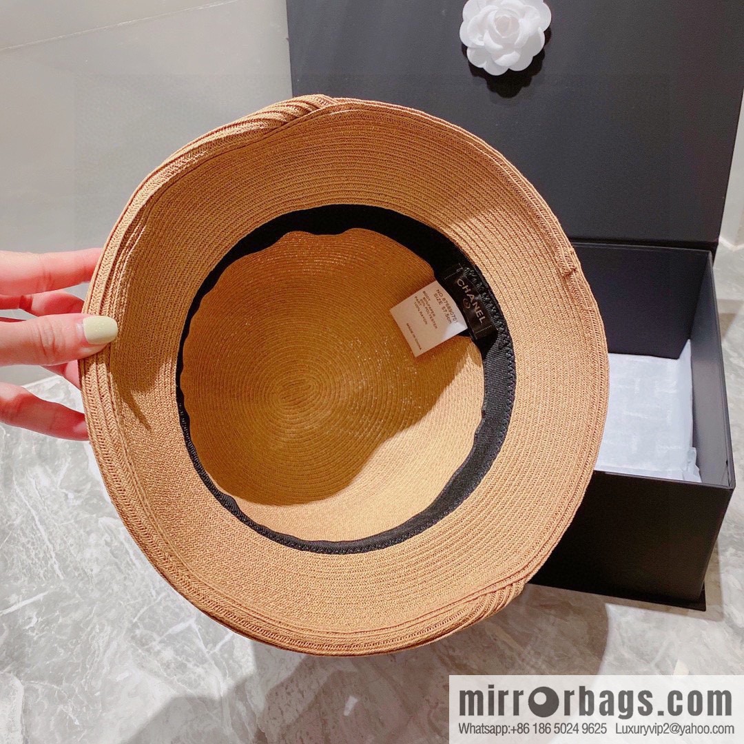 Chanel celebrity bow straw hat