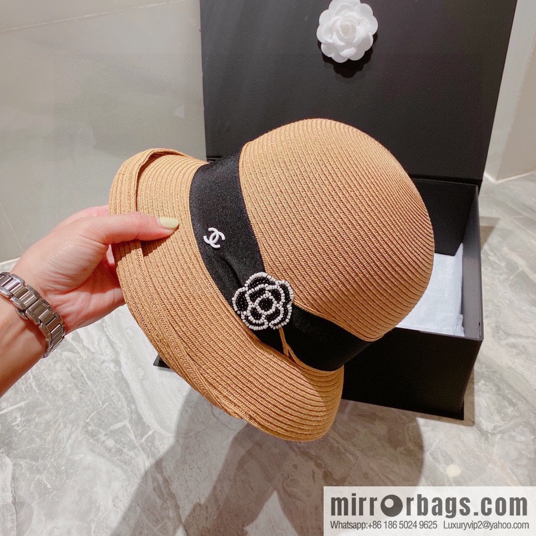 Chanel celebrity bow straw hat