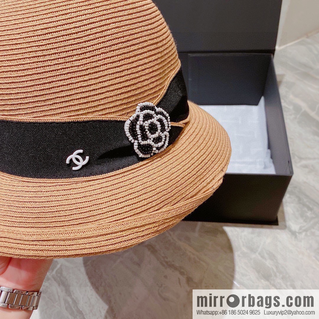 Chanel celebrity bow straw hat