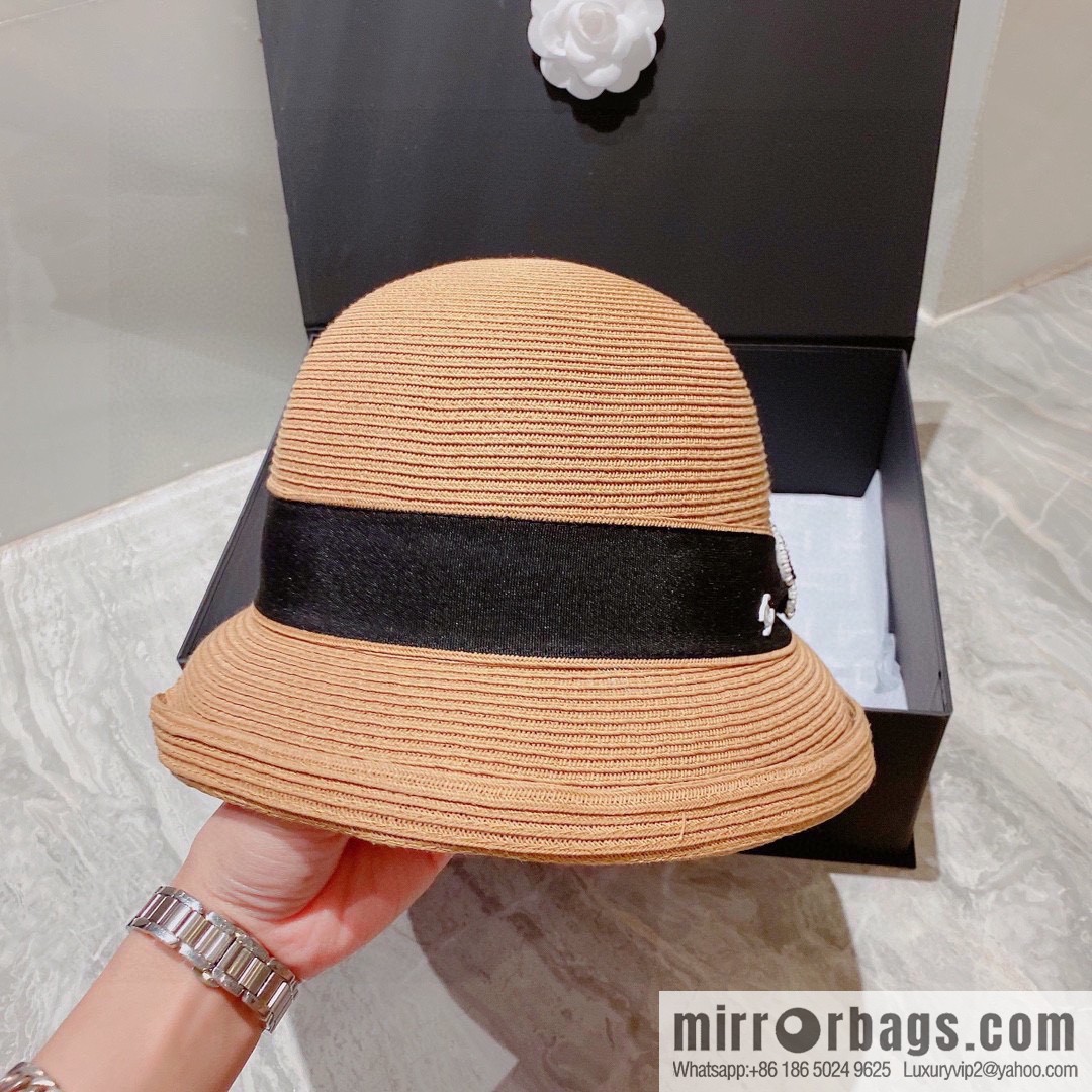 Chanel celebrity bow straw hat