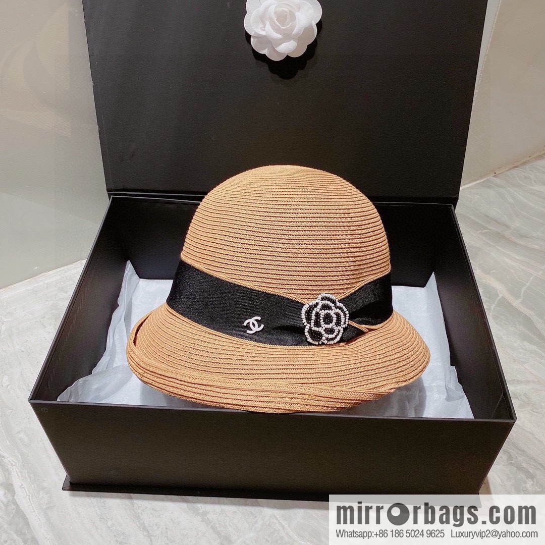 Chanel celebrity bow straw hat