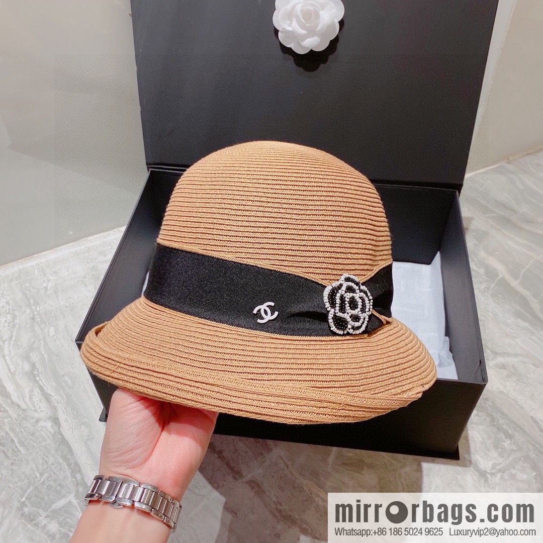Chanel celebrity bow straw hat