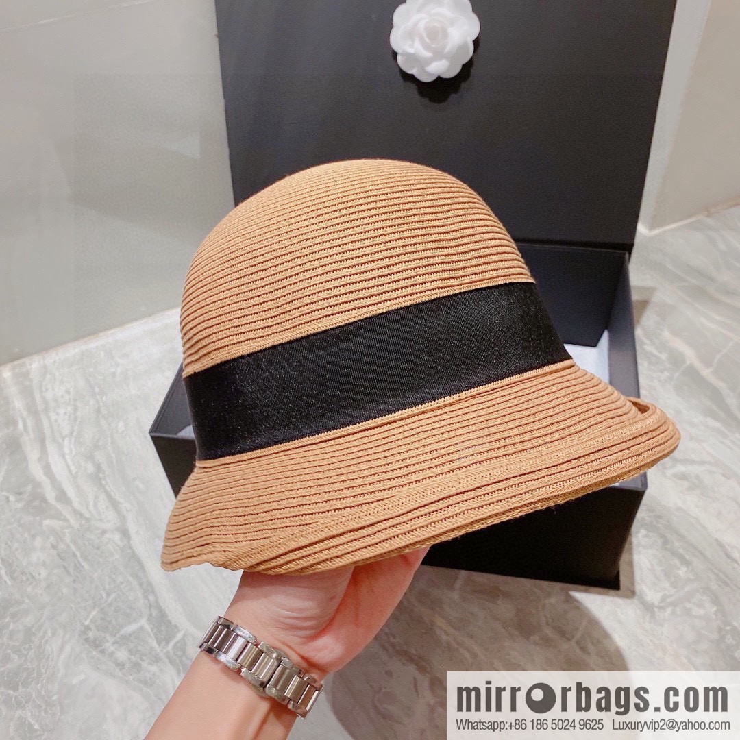 Chanel celebrity bow straw hat
