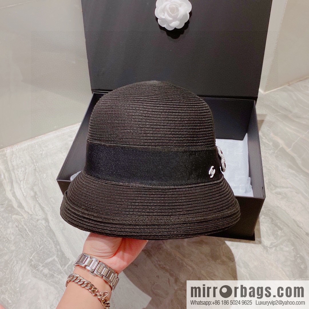Chanel celebrity bow straw hat