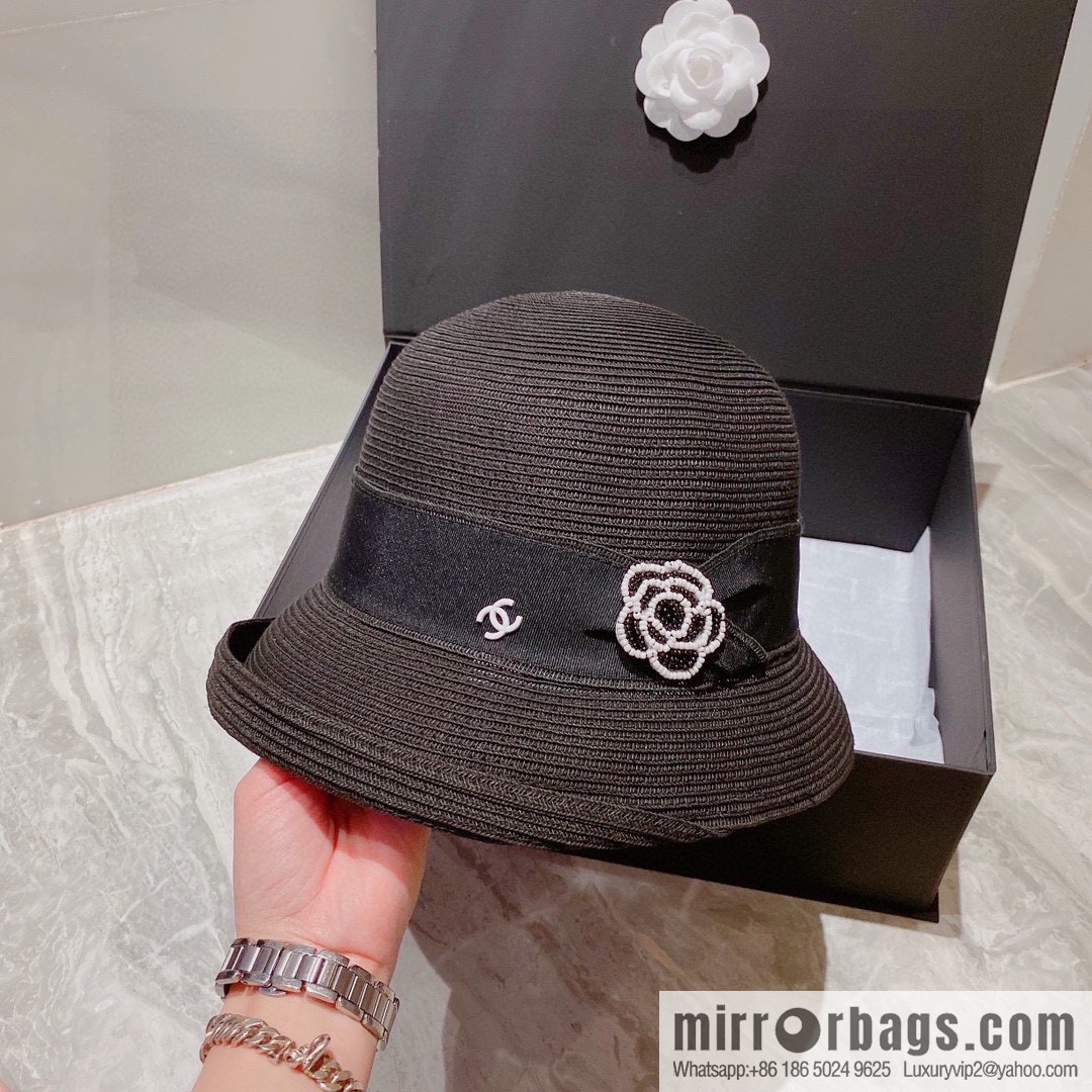 Chanel celebrity bow straw hat