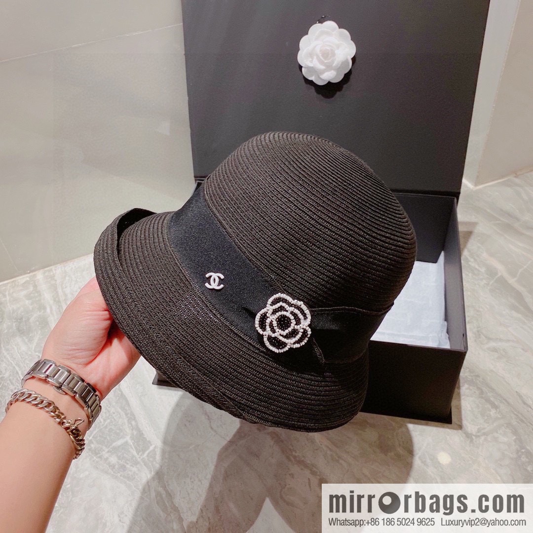 Chanel celebrity bow straw hat