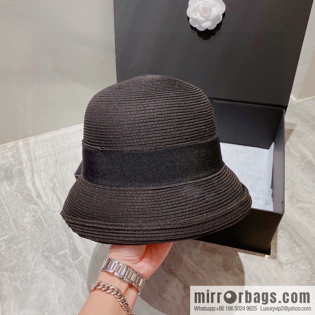Chanel celebrity bow straw hat