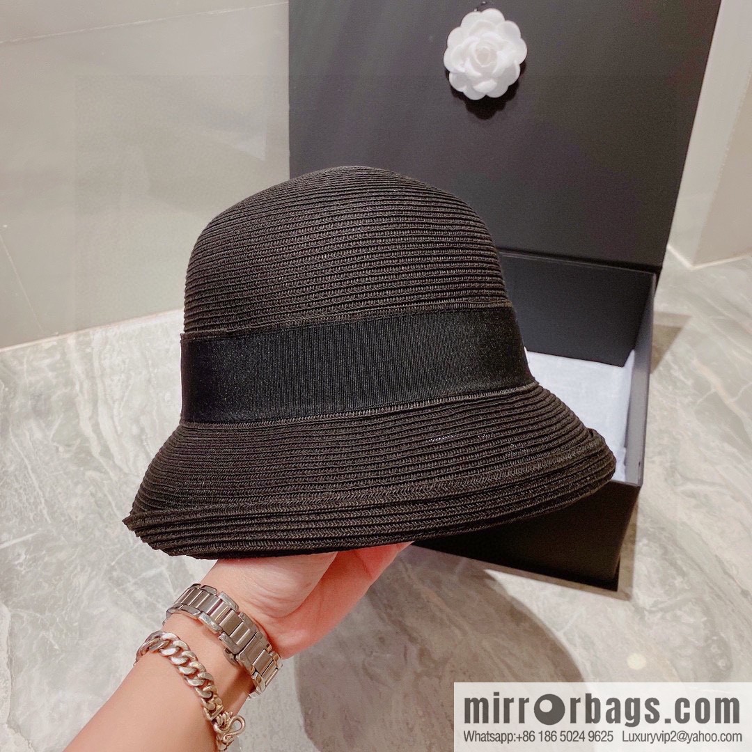 Chanel celebrity bow straw hat