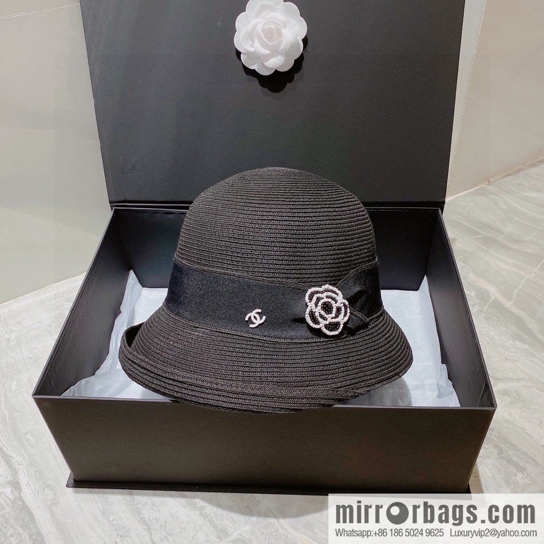 Chanel celebrity bow straw hat