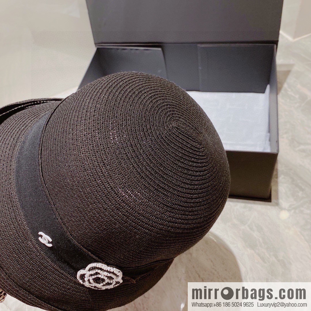 Chanel celebrity bow straw hat