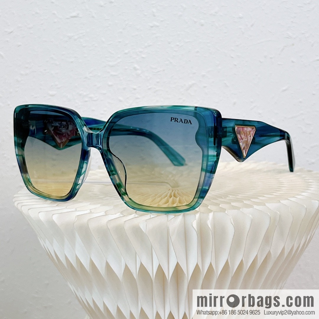 PRADA temple triangle embellished sunglasses