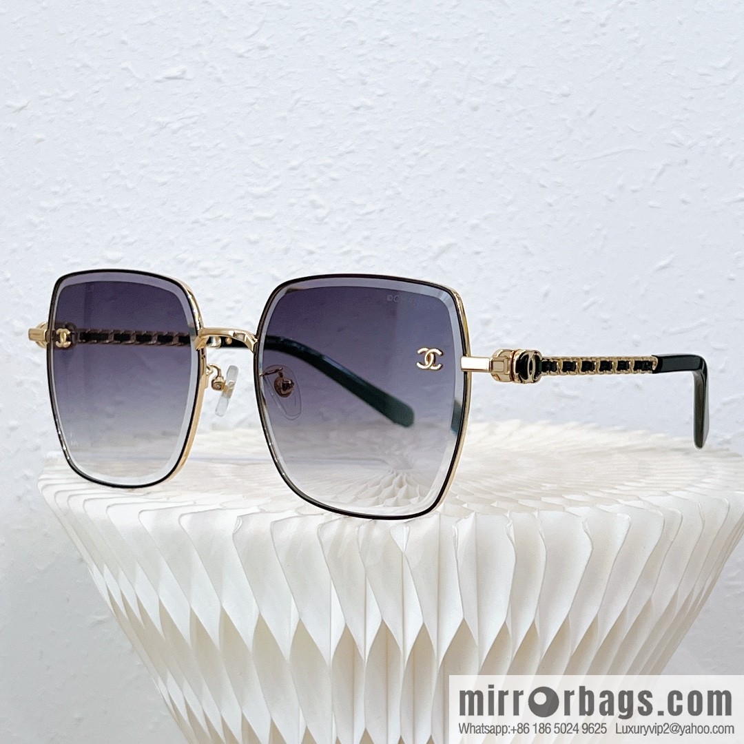 Chanel metal square women's sunglasses