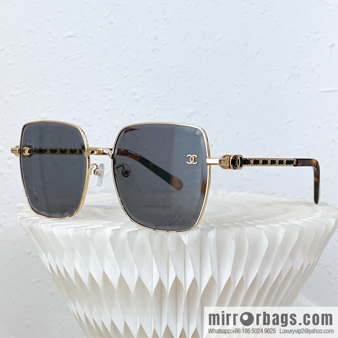 Chanel metal square women's sunglasses