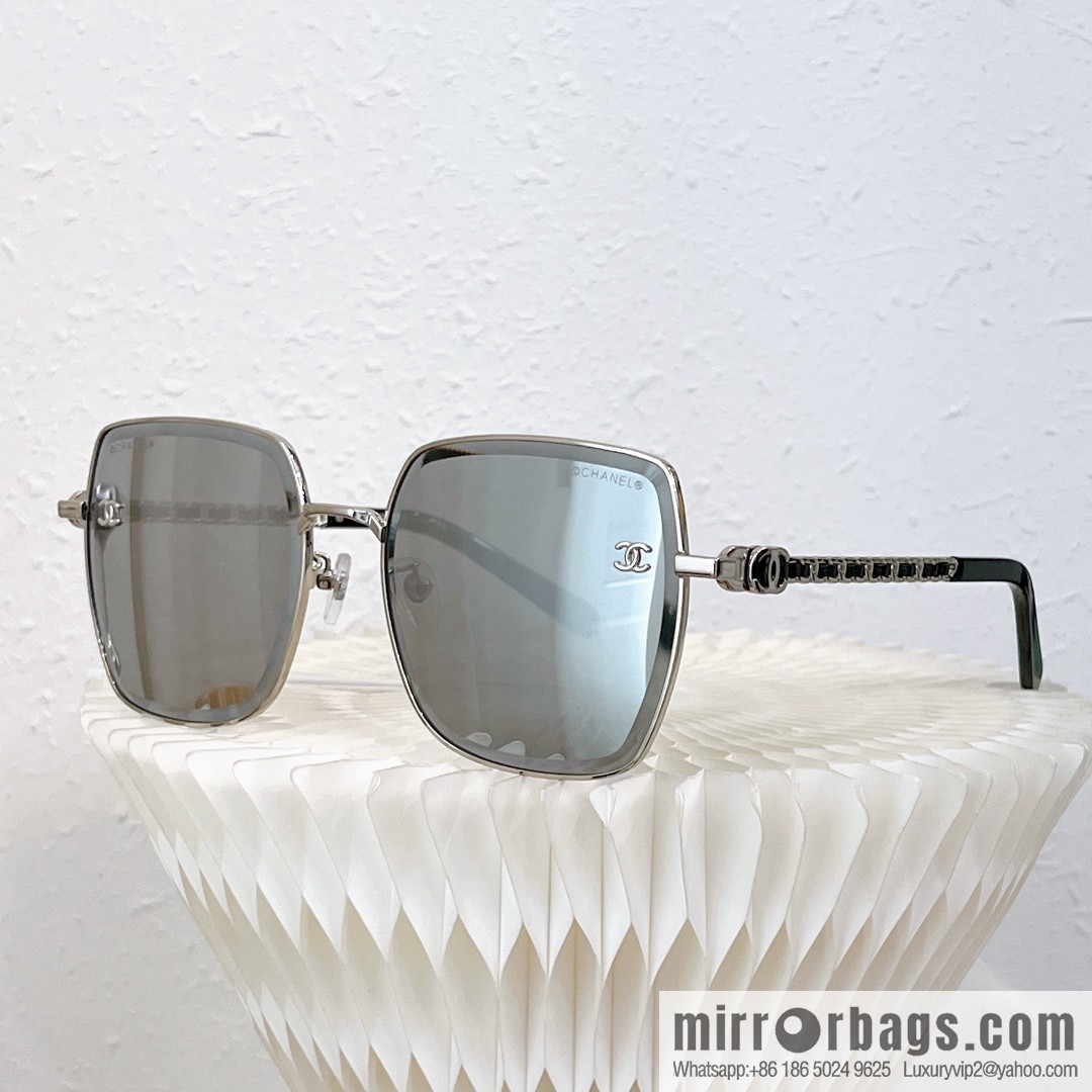 Chanel metal square women's sunglasses