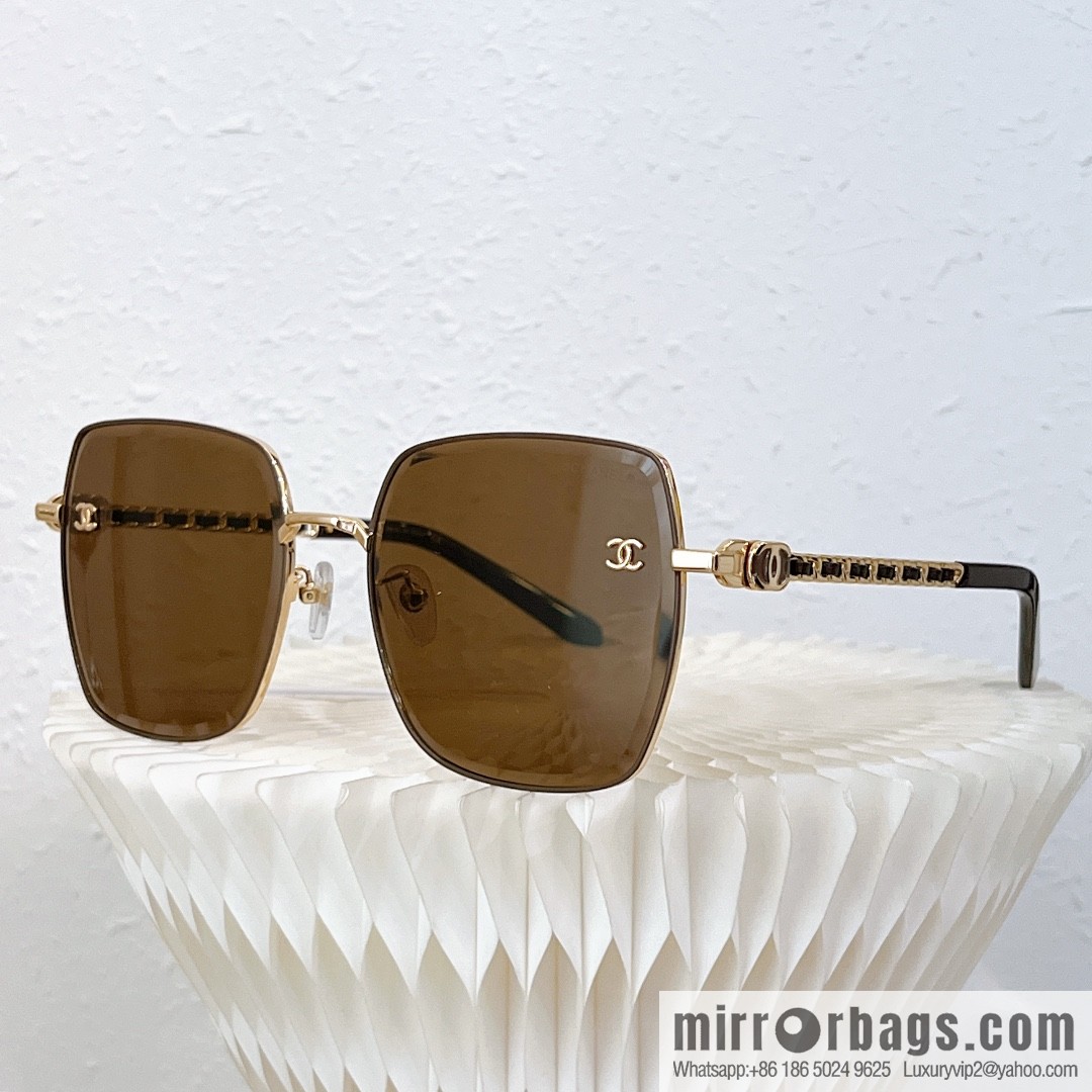 Chanel metal square women's sunglasses
