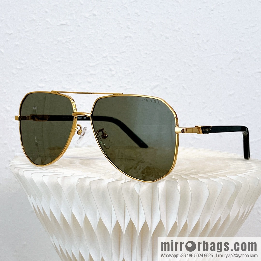 PRADA Metal Irregular Frame Men's Sunglasses