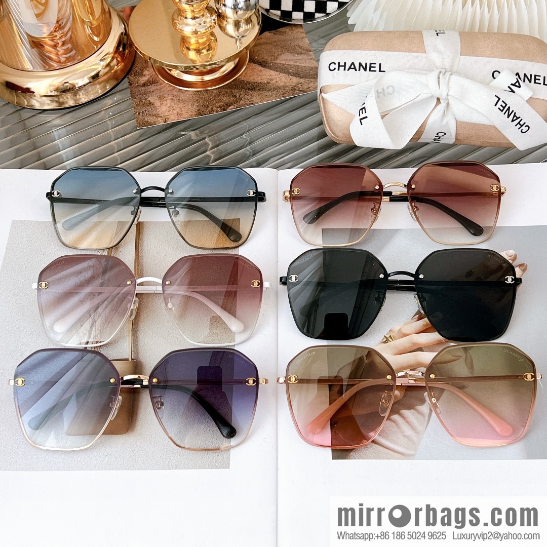 Chanel irregular frame unisex sunglasses