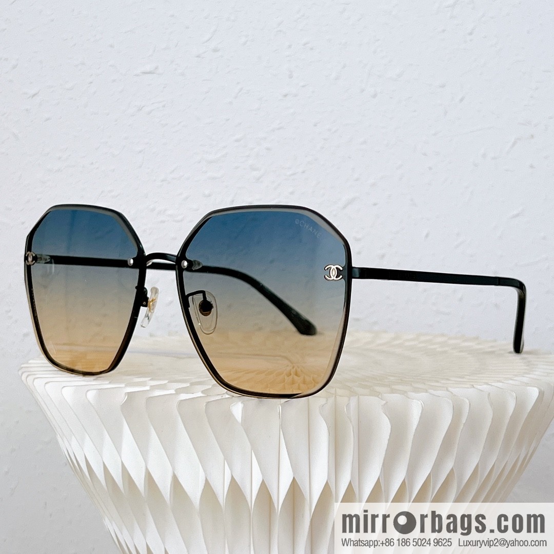 Chanel irregular frame unisex sunglasses