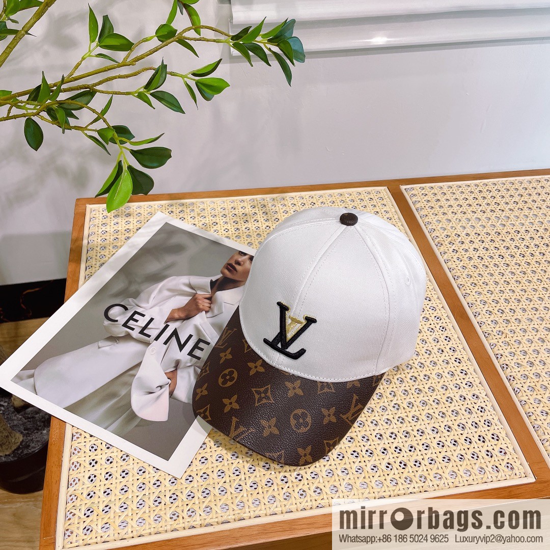 LV Louis Vuitton printed satin fabric new original baseball cap