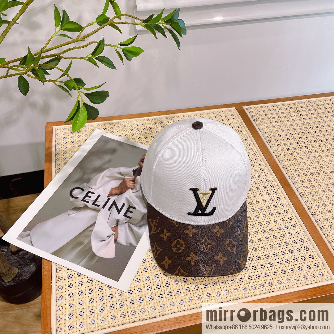 LV Louis Vuitton printed satin fabric new original baseball cap