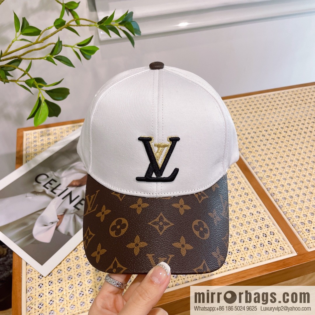 LV Louis Vuitton printed satin fabric new original baseball cap