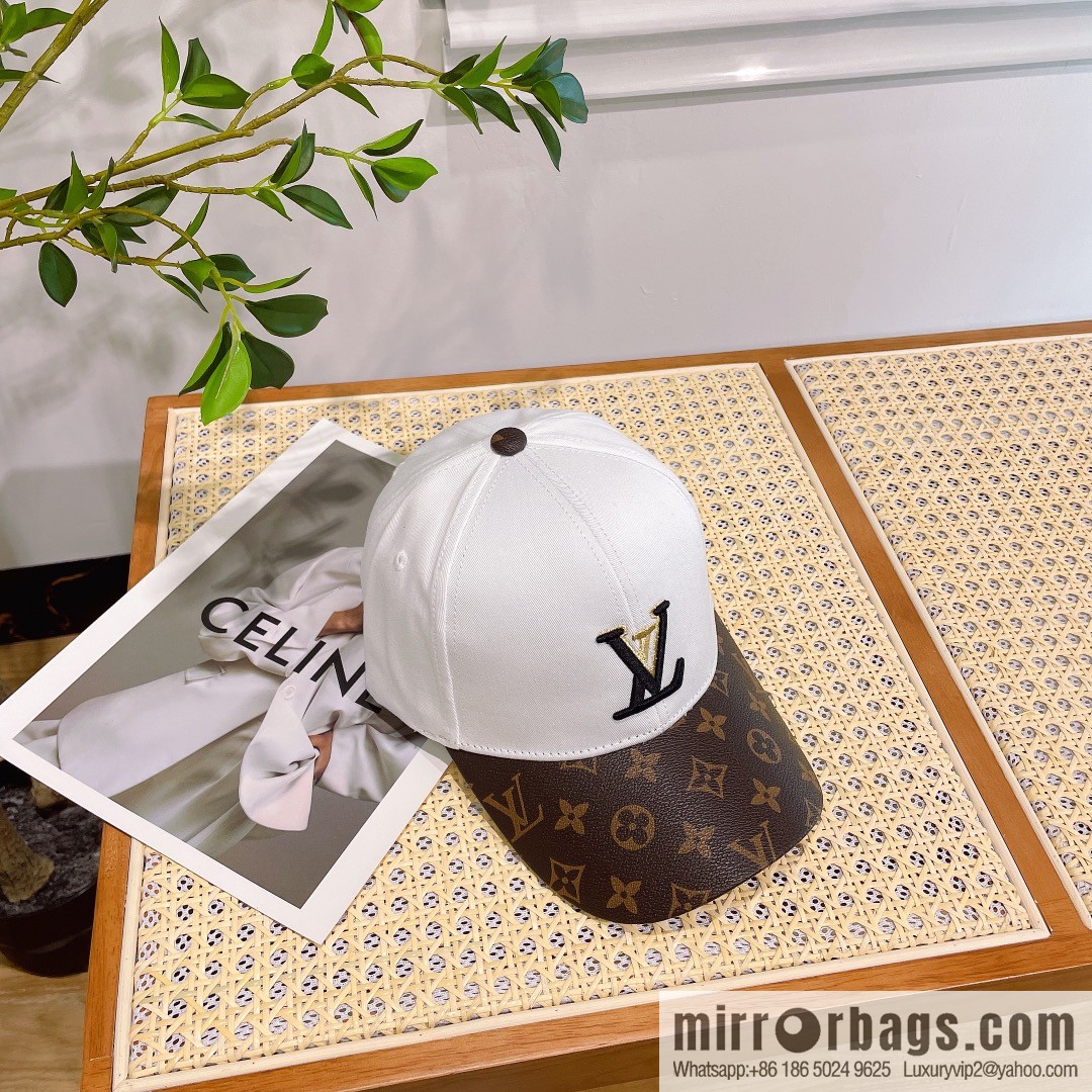 LV Louis Vuitton printed satin fabric new original baseball cap