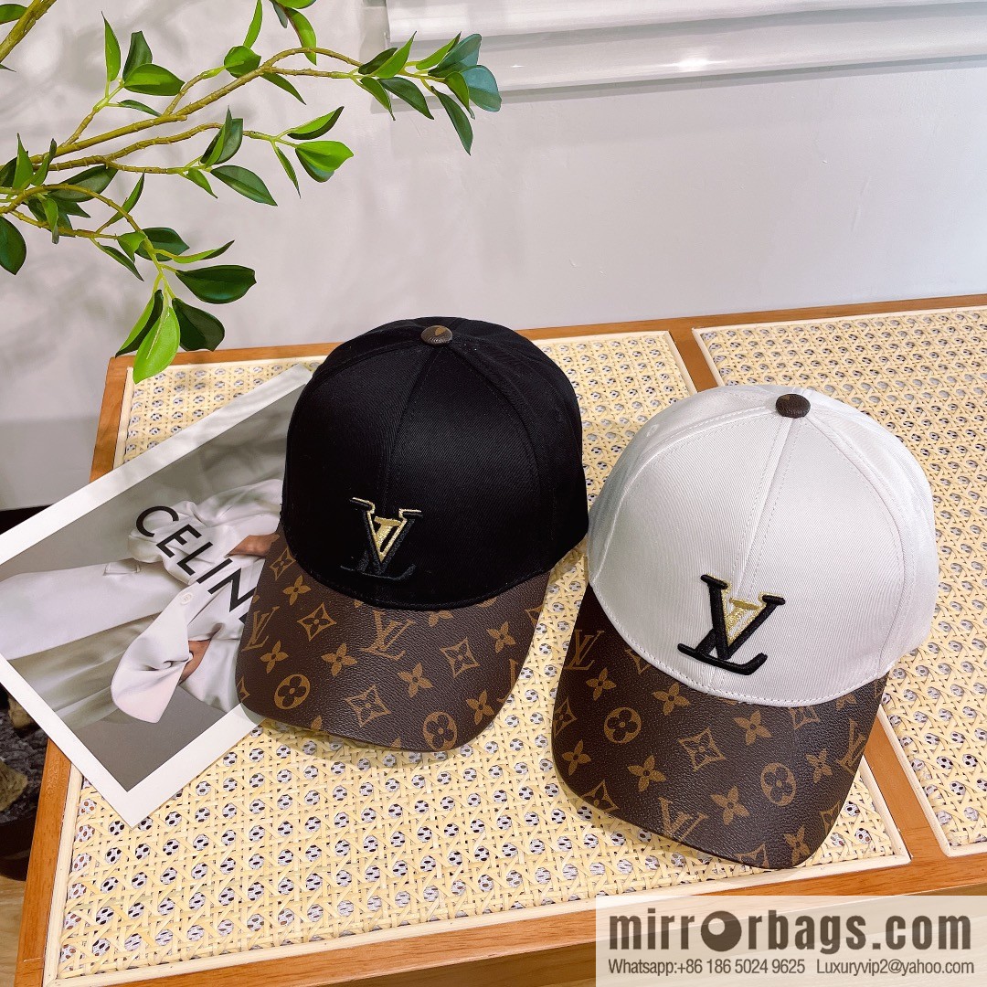 LV Louis Vuitton printed satin fabric new original baseball cap