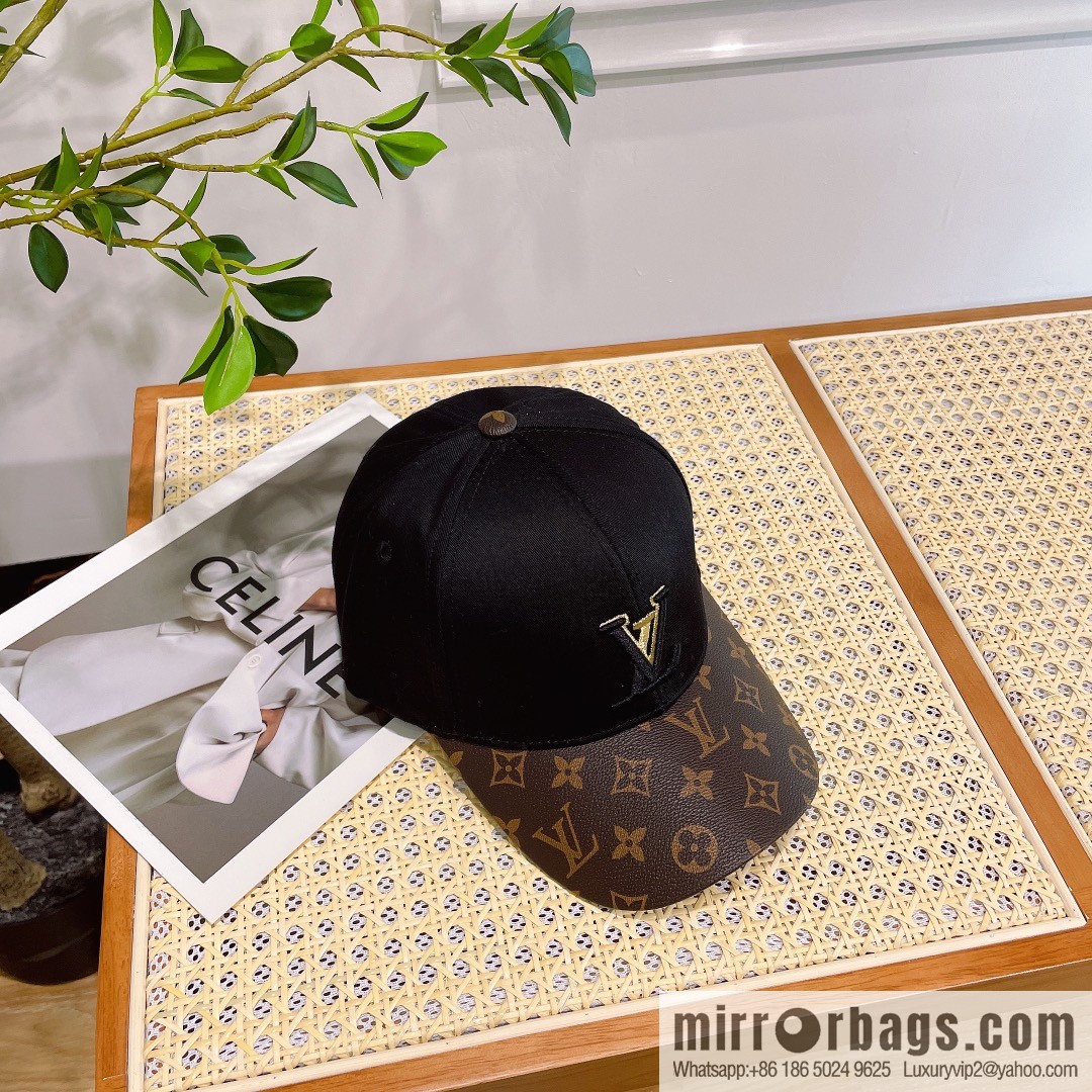 LV Louis Vuitton printed satin fabric new original baseball cap