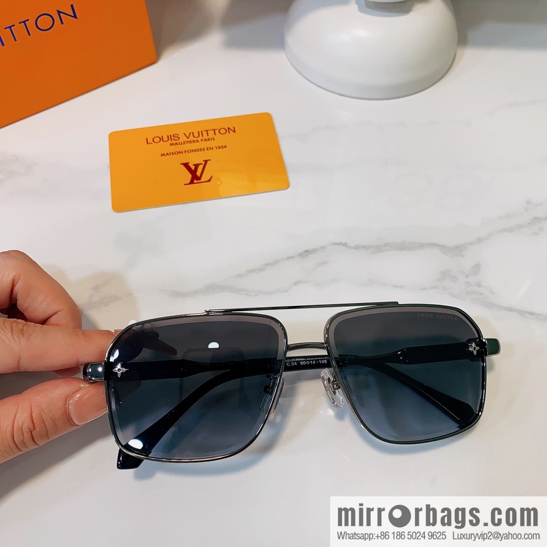LV Louis Vuitton square unisex sunglasses