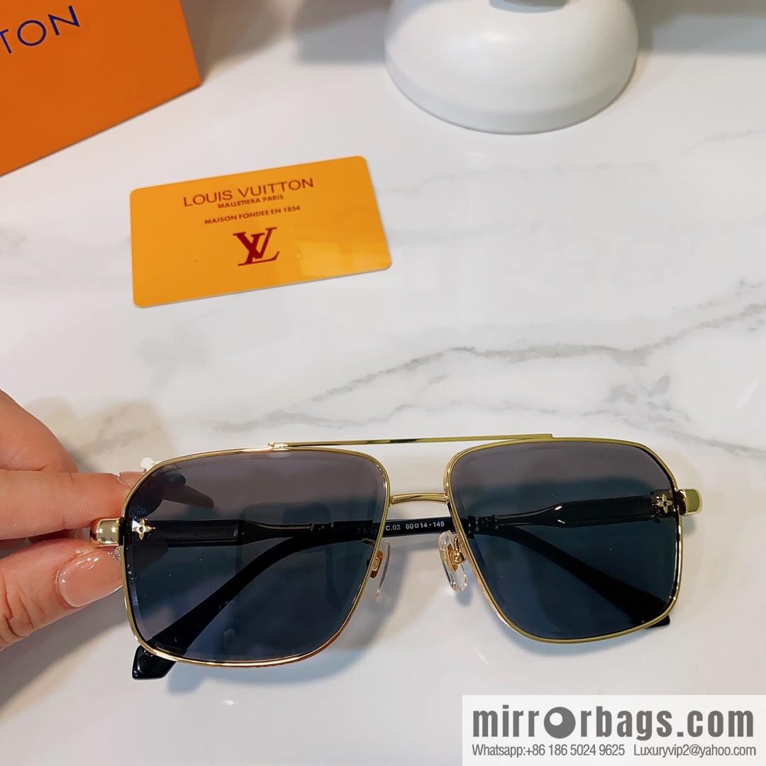 LV Louis Vuitton square unisex sunglasses