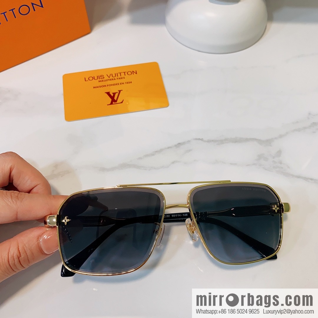 LV Louis Vuitton square unisex sunglasses