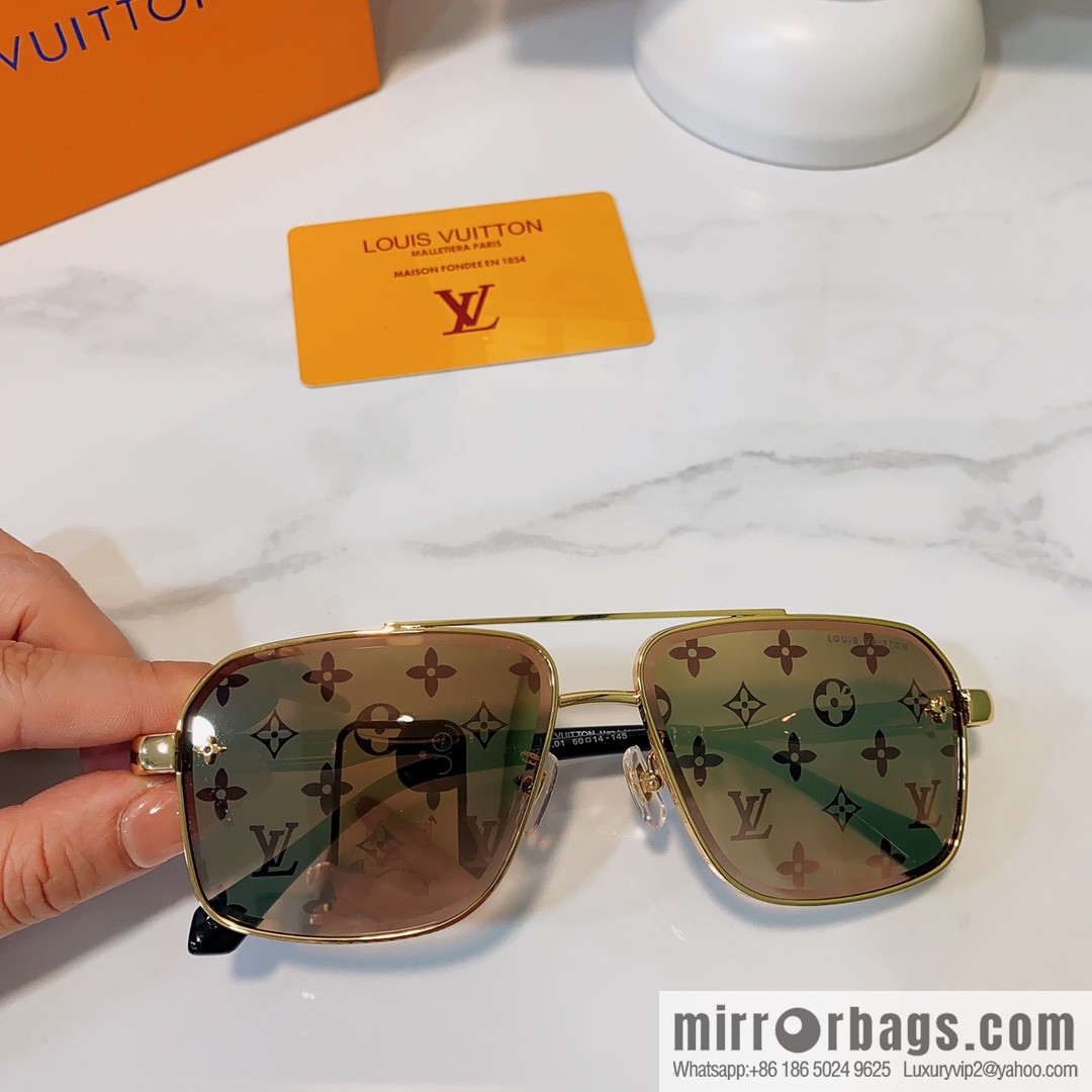 LV Louis Vuitton square unisex sunglasses