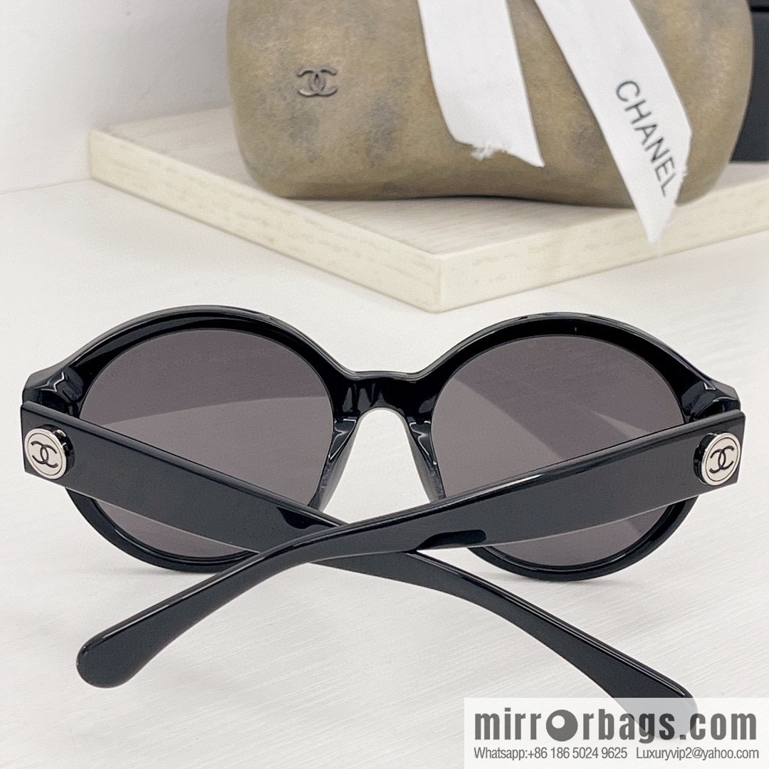 Chanel round plate women's sunglasses