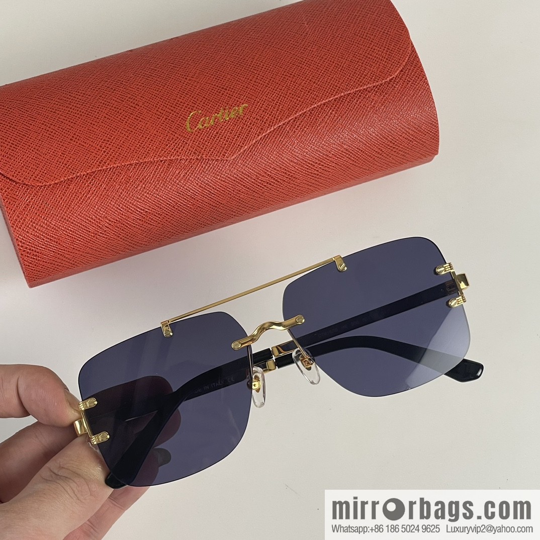 Cartier Frameless Personality Unisex Sunglasses