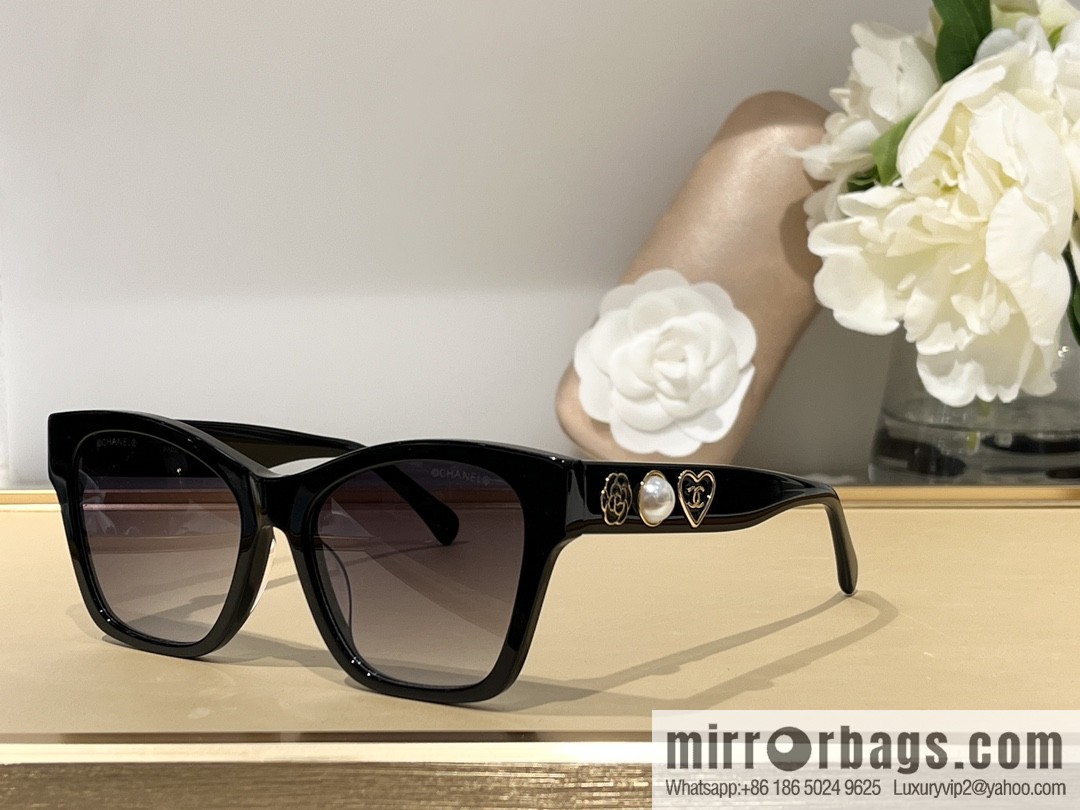 Chanel women's large frame sunglasses