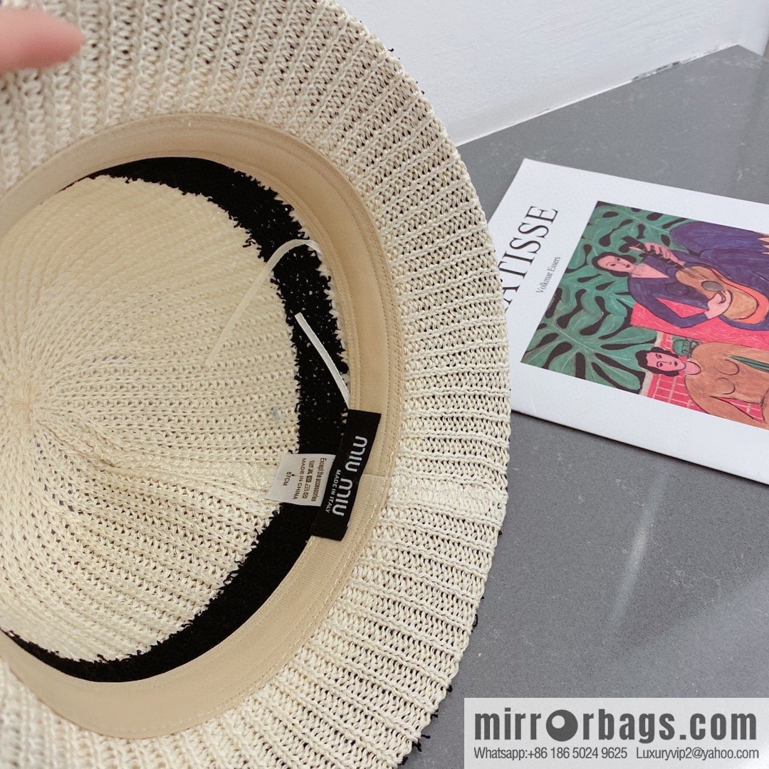 Miumiu Miu Miu spring and autumn 23-year-old knitted top hat